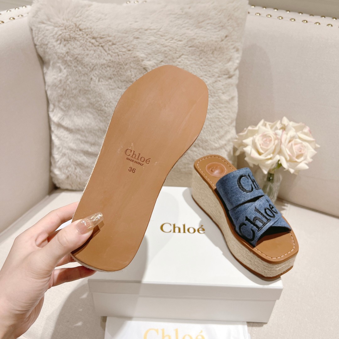 Chloe Woody Wedge Espadrille - 