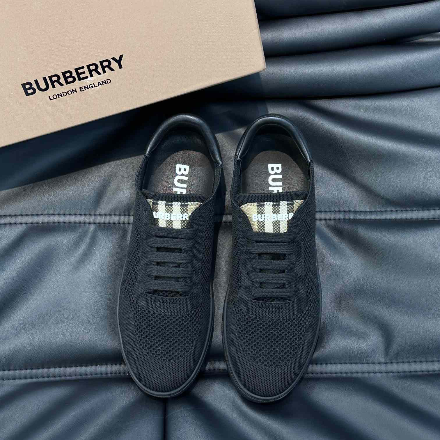 Burberry Nylon, Leather And Cotton Sneakers - 