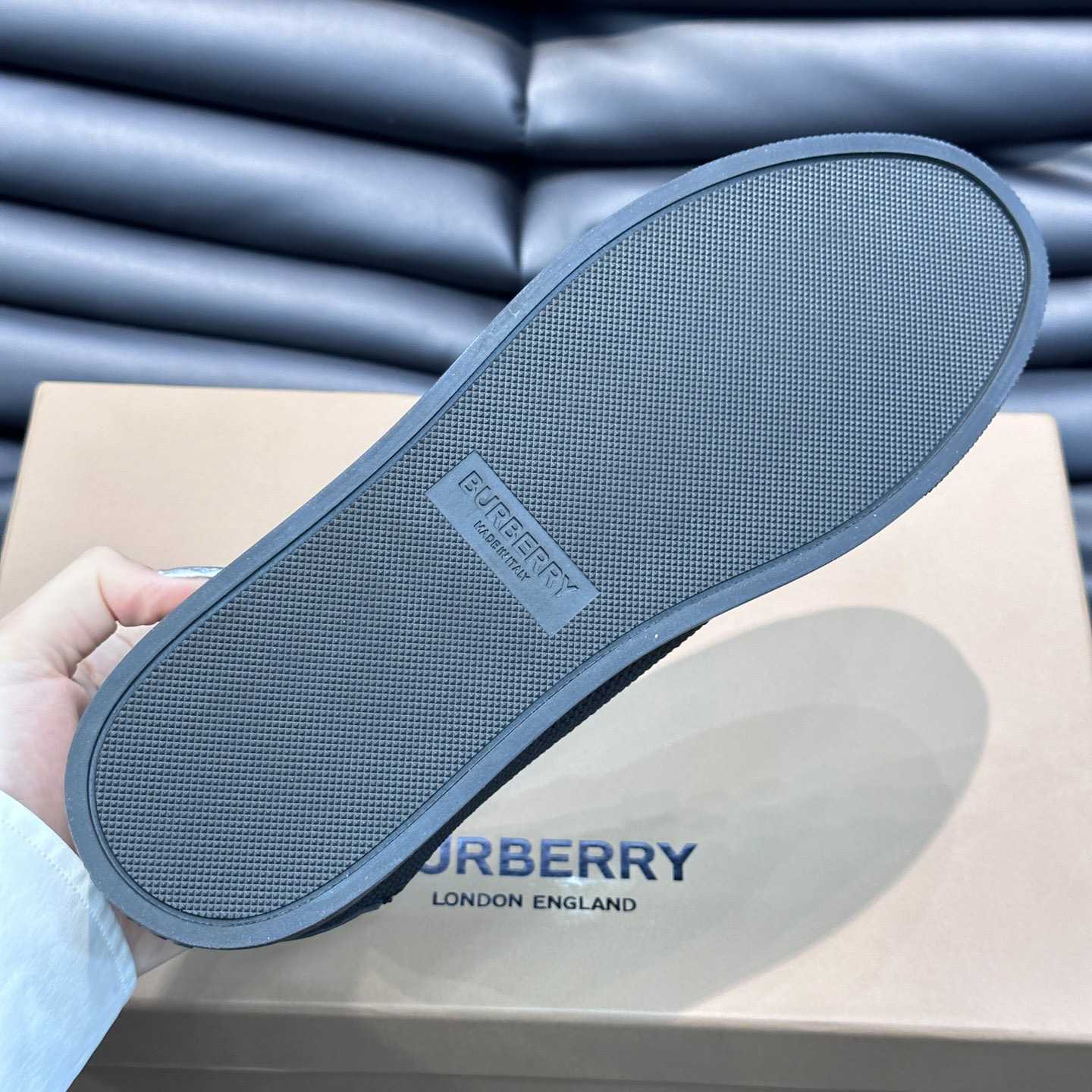 Burberry Nylon, Leather And Cotton Sneakers - 
