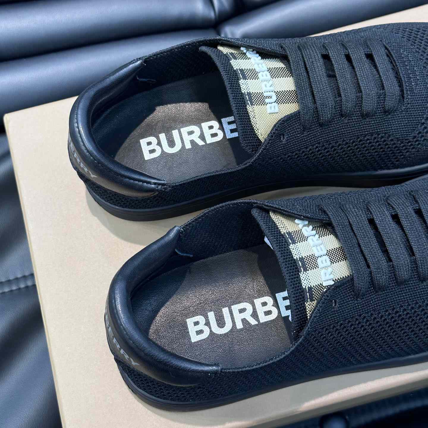 Burberry Nylon, Leather And Cotton Sneakers - 
