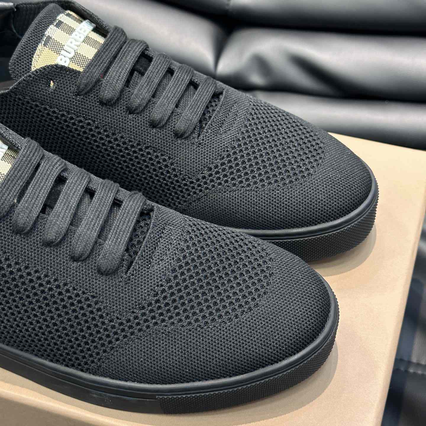Burberry Nylon, Leather And Cotton Sneakers - 