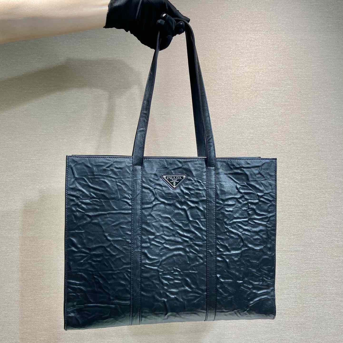 Prada Large Antique Nappa Leather Tote - 