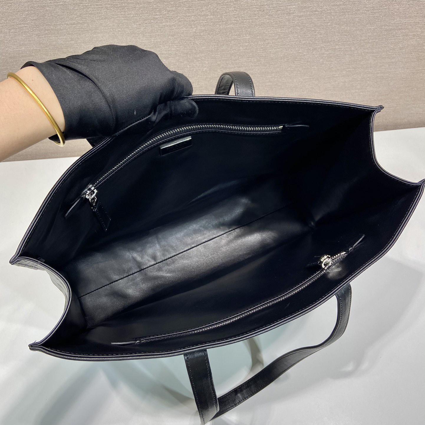 Prada Large Antique Nappa Leather Tote - 