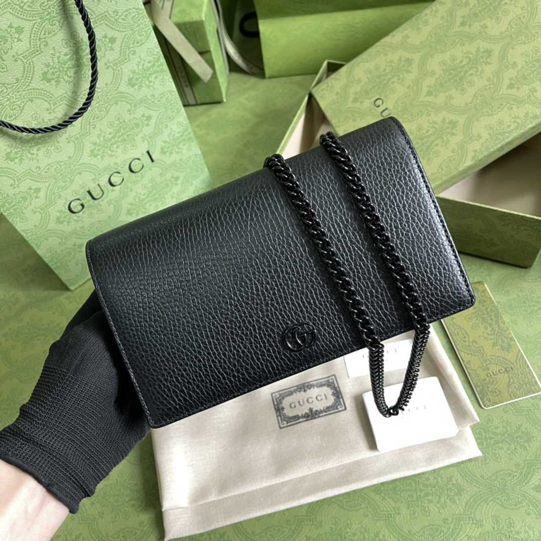 Gucci GGG Marmont Chain Wallet - DesignerGu