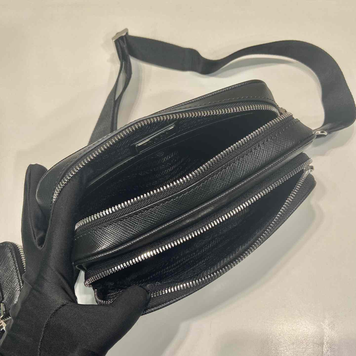 Prada Saffiano Leather Shoulder Bag - 