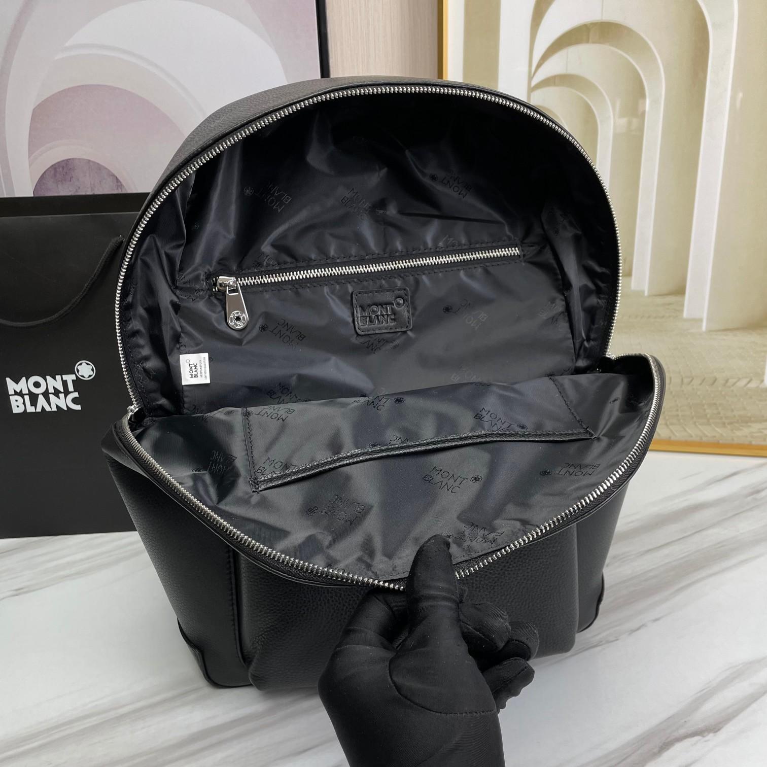 Montblanc Leather Backpack  (30x40x14cm) - DesignerGu