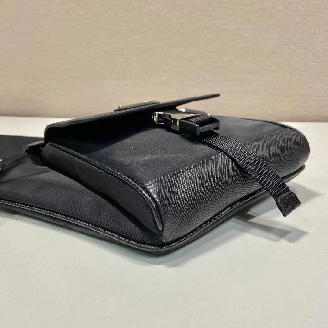 Prada Re-Nylon and Saffiano Leather Shoulder Bag - 