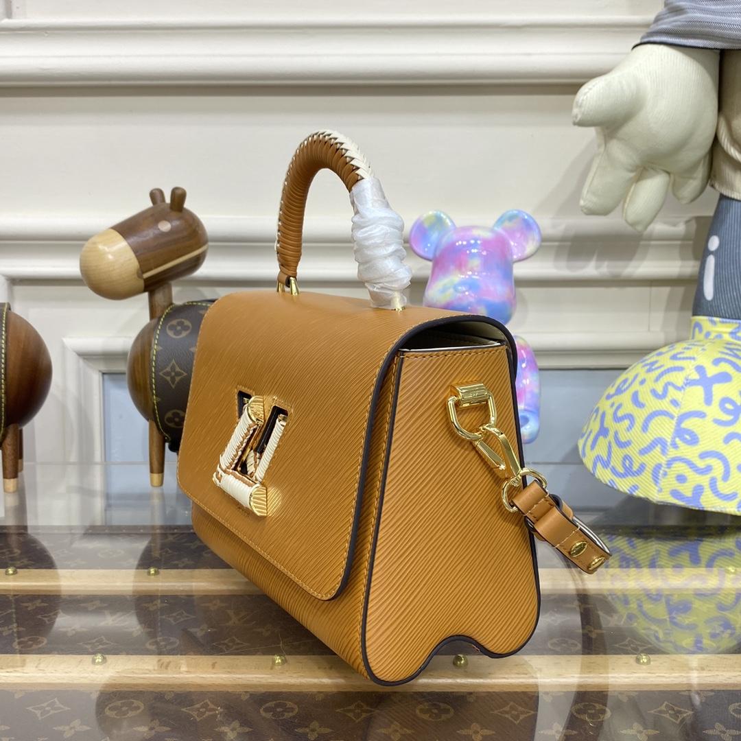 Louis Vuitton Twist MM Gold Honey Epi (23*17*9.5cm)      M22229 - 