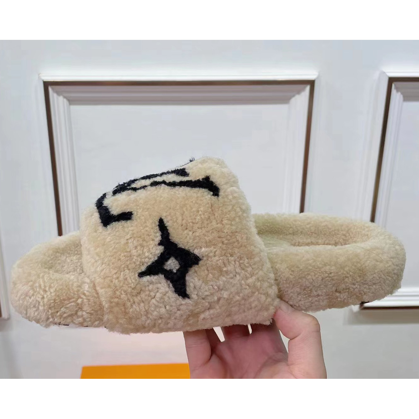 Louis Vuitton Shearling Slides - 