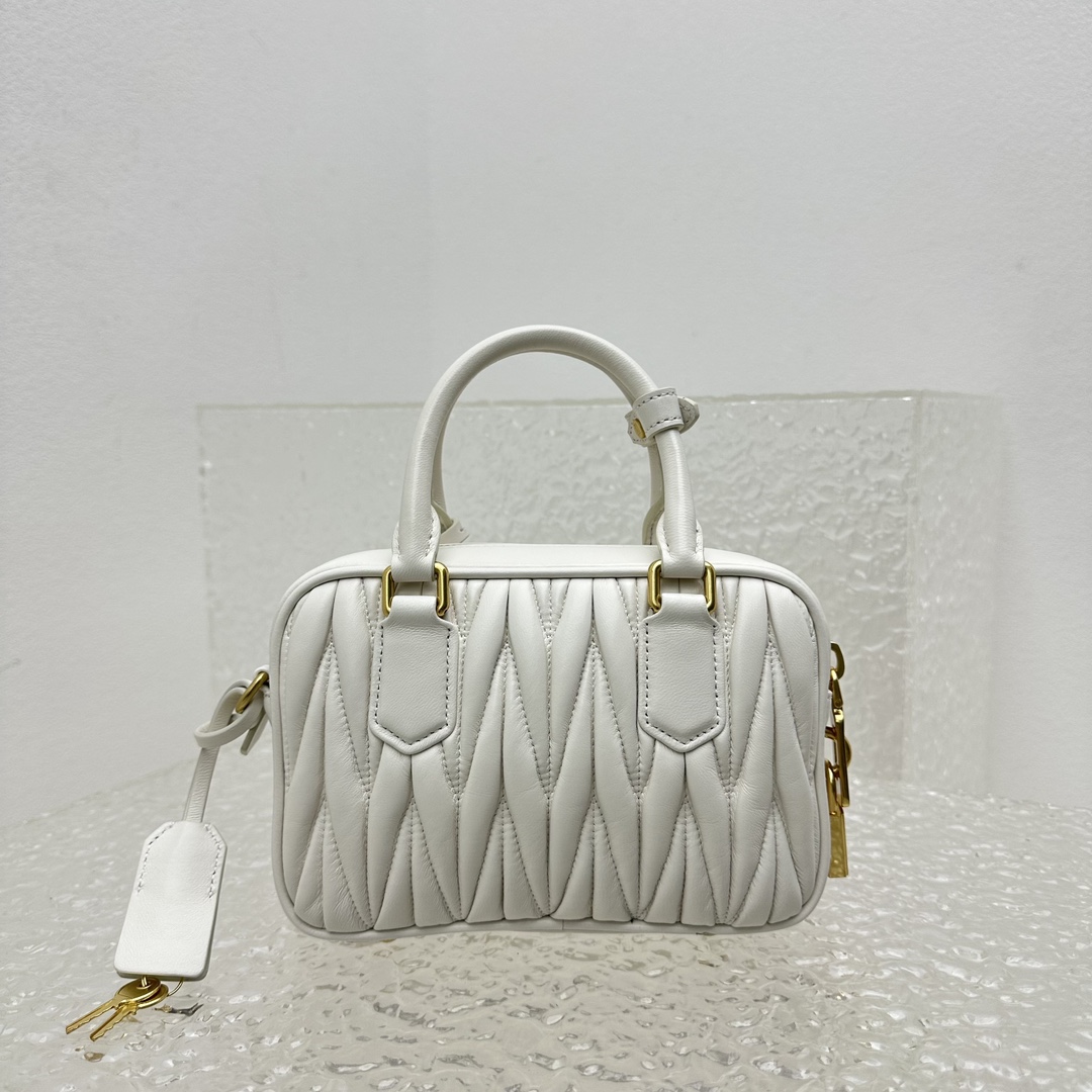 Miu Miu Matelassé Nappa Leather Top-handle Bag - 