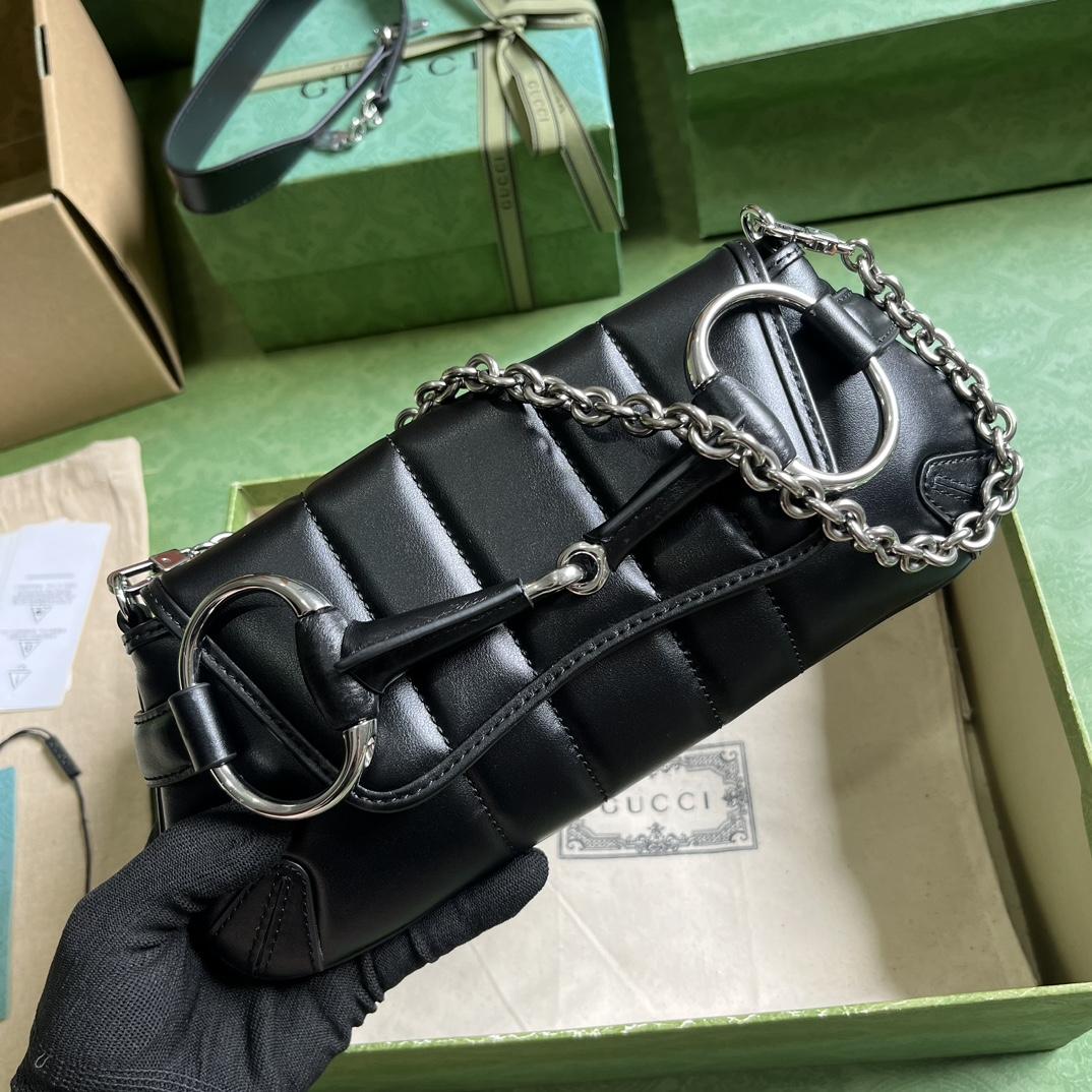 Gucci Horsebit Chain Small Shoulder Bag (27x 11.5x 5cm) - 