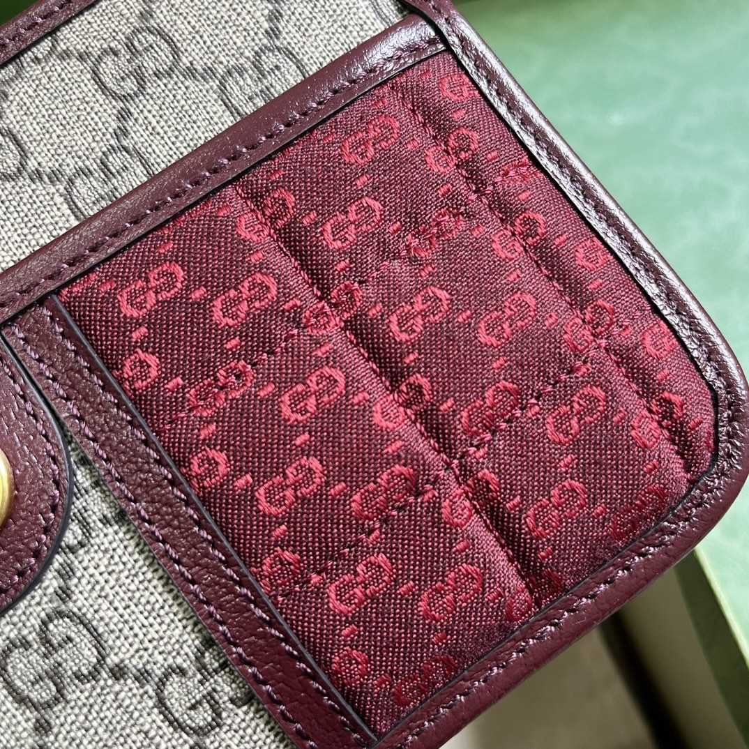 Gucci Mini GG Canvas Mini Shoulder Bag (21.5x 14x 7cm) - 