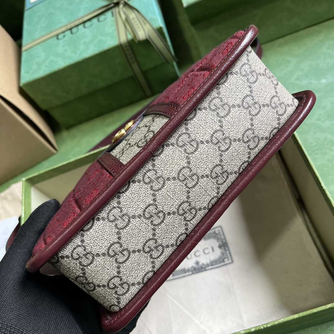 Gucci Mini GG Canvas Mini Shoulder Bag (21.5x 14x 7cm) - 