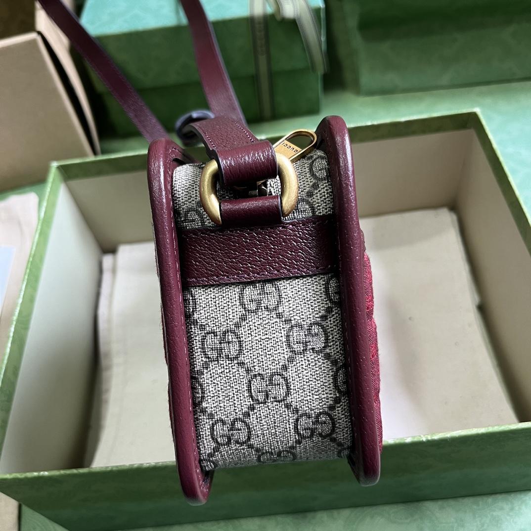 Gucci Mini GG Canvas Mini Shoulder Bag (21.5x 14x 7cm) - 