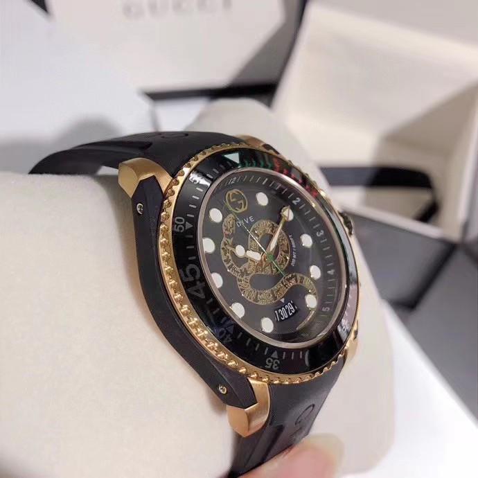 Gucci Dive Gold Plated Snake Dial - 
