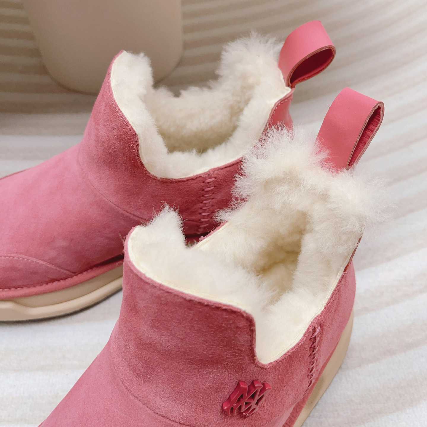 Amiri Malibu Shearling Lined Suede Boots - 