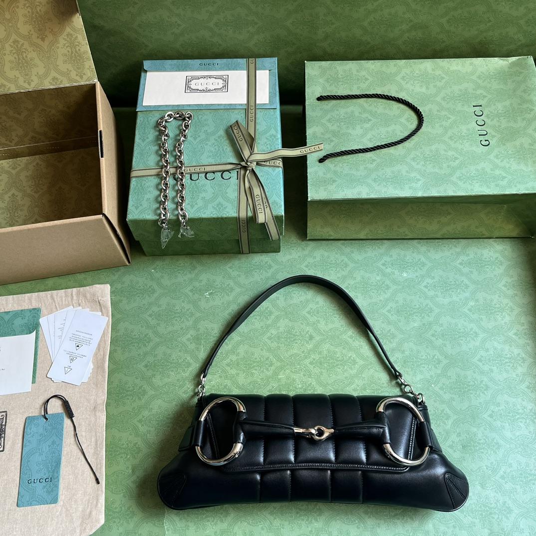 Gucci Horsebit Chain Medium Shoulder Bag (38x 15x 16cm) - 