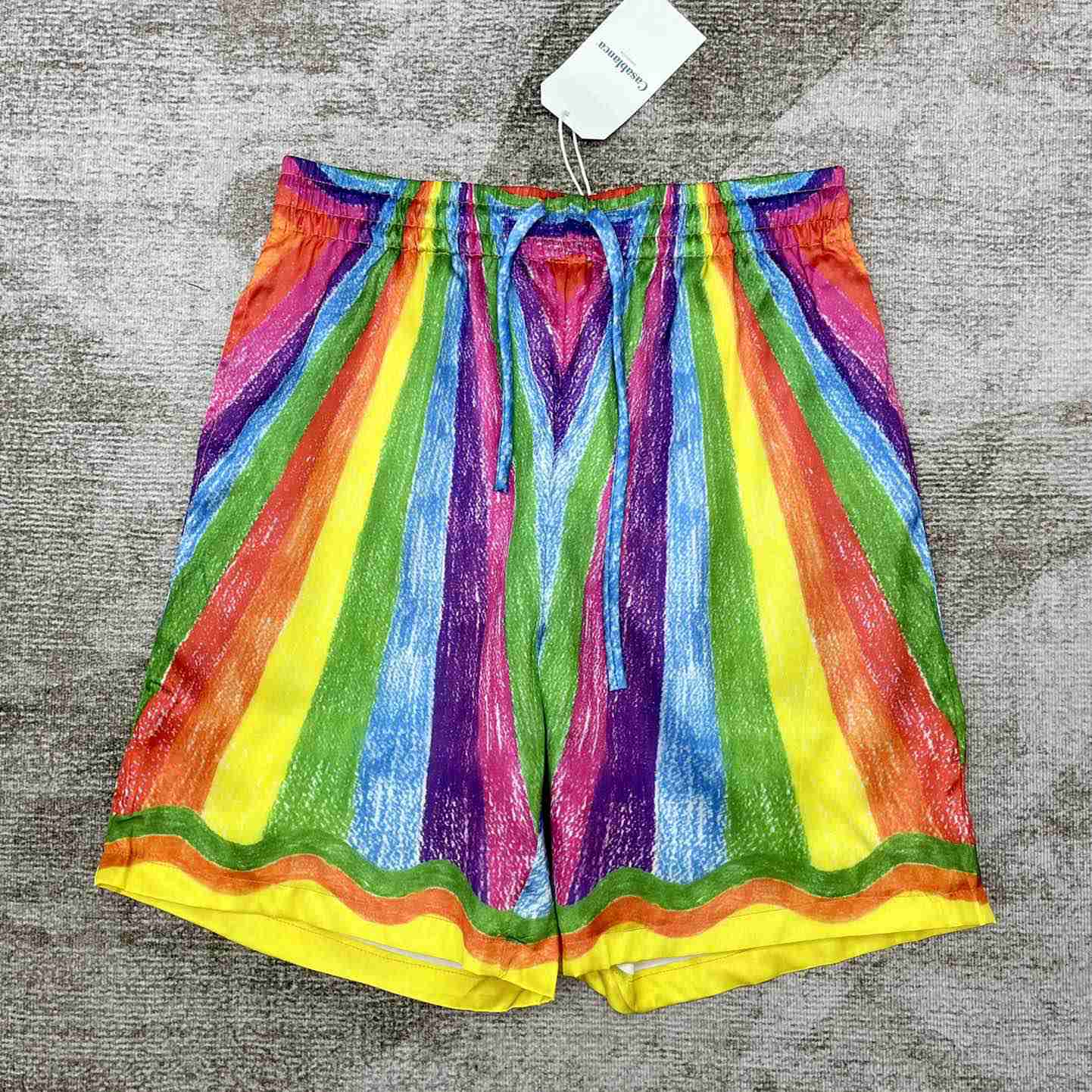 Casablanca Rainbow Silk Shorts - DesignerGu