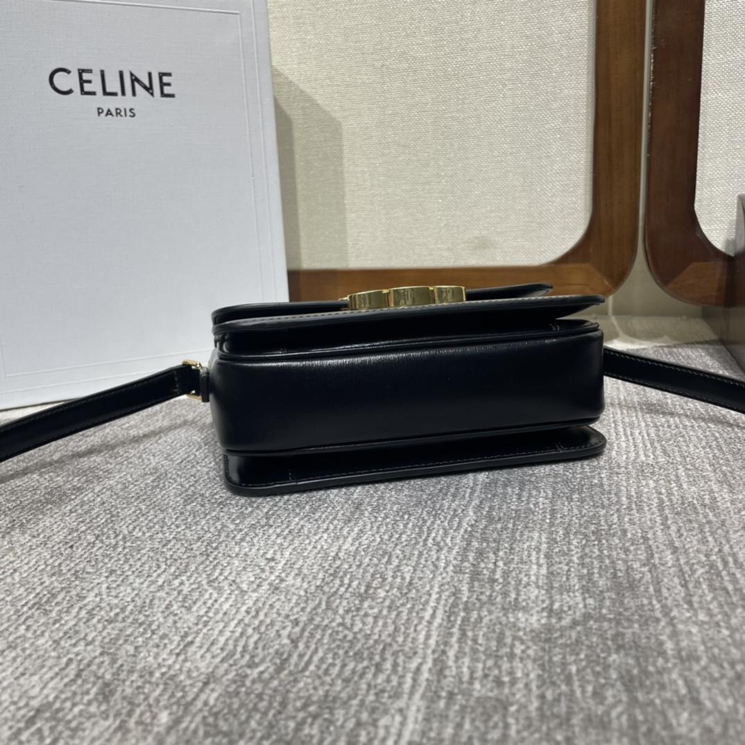 Celine Teen Triomphe Bag In Shiny Calfskin - 