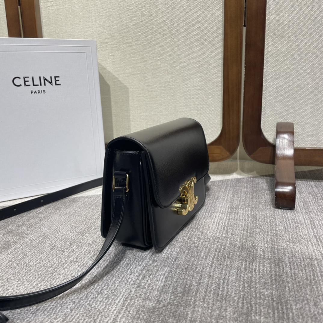 Celine Teen Triomphe Bag In Shiny Calfskin - 