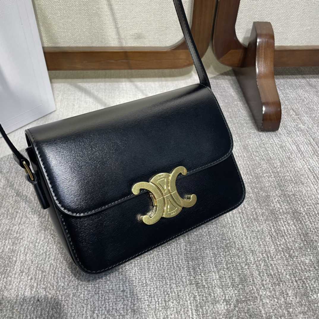 Celine Teen Triomphe Bag In Shiny Calfskin - 