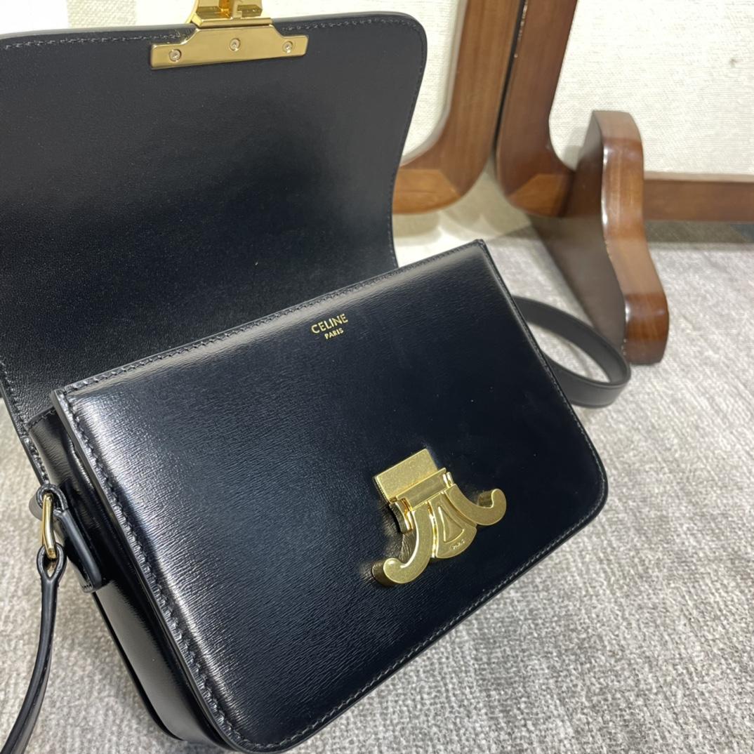 Celine Teen Triomphe Bag In Shiny Calfskin - 