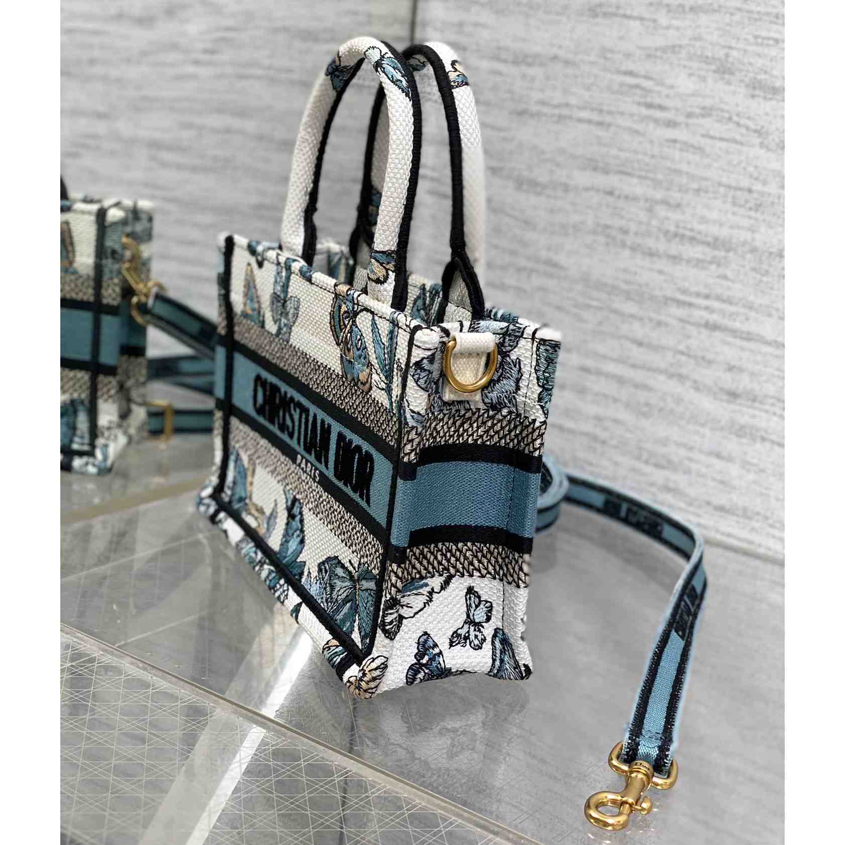 Dior Mini Dior Book Tote With Strap - 