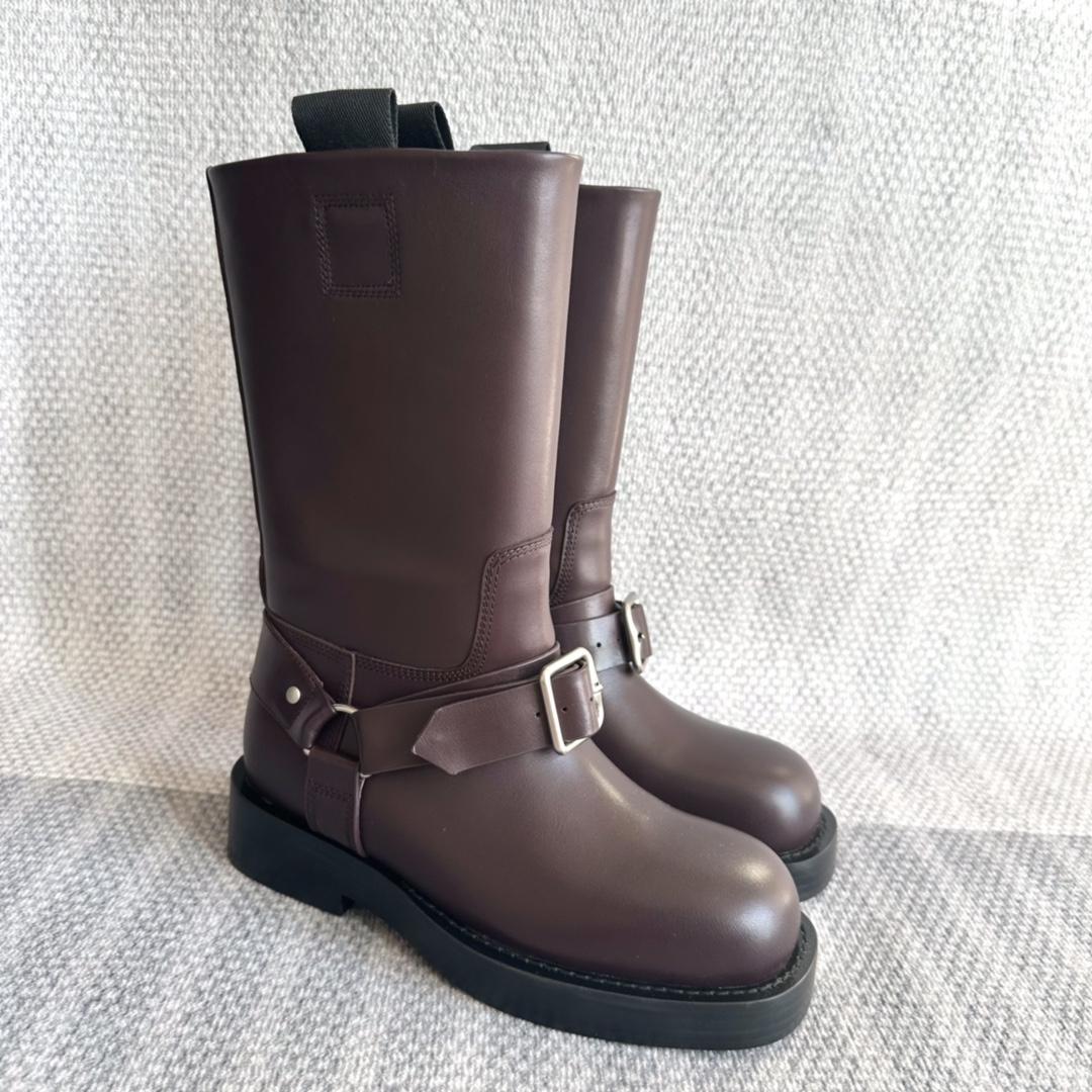 Burberry Leather Saddle Low Boots - DesignerGu