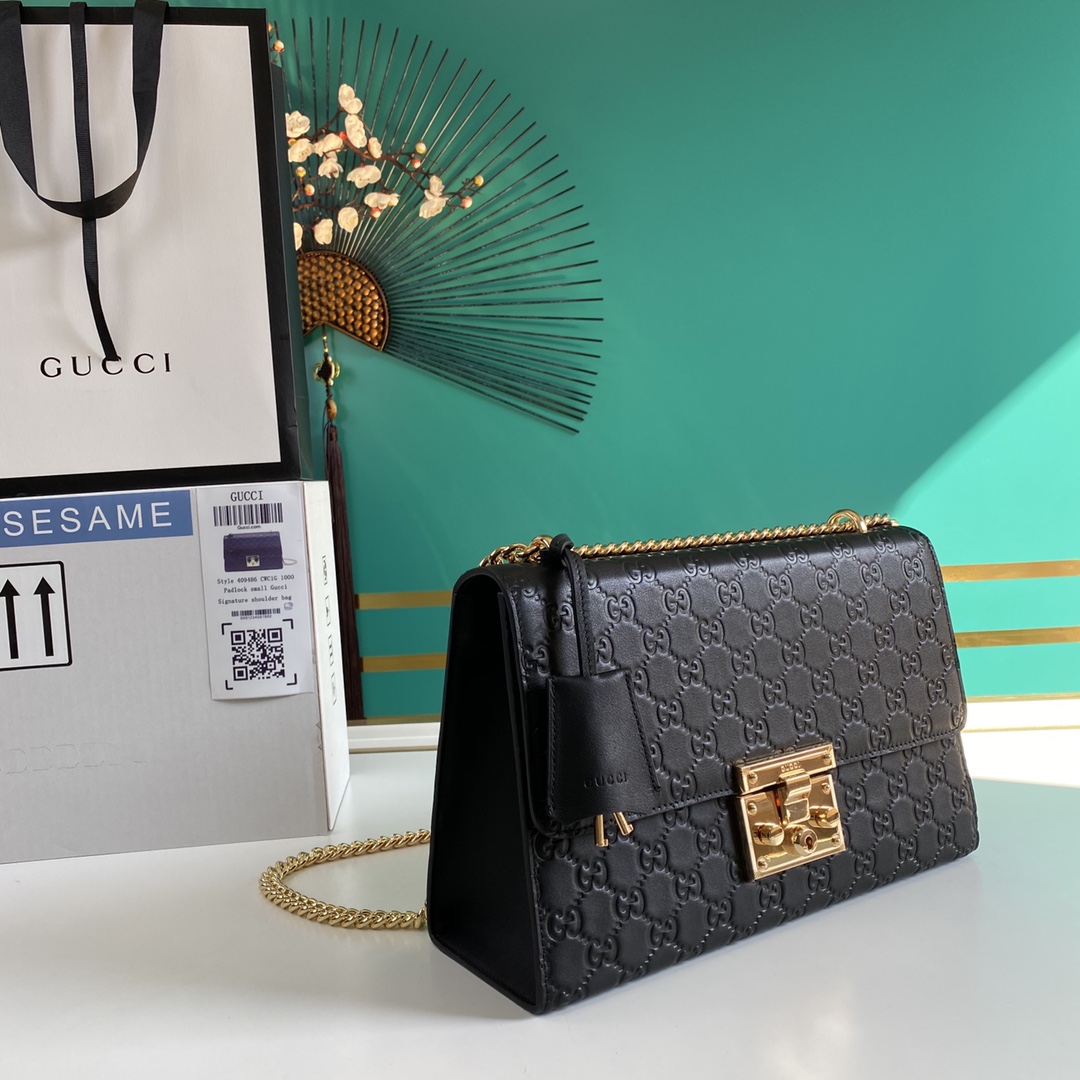 Gucci Padlock Shoulder Bag (30-19-10CM) - 