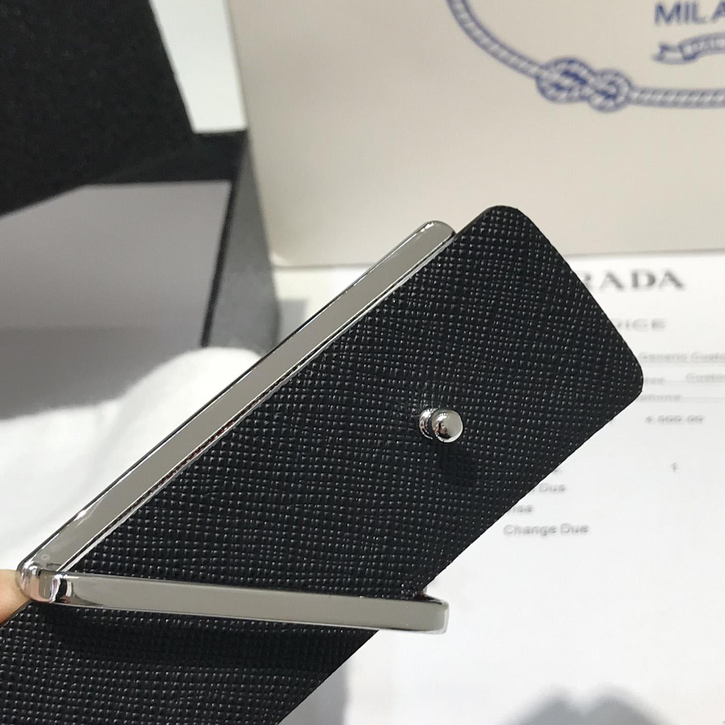 Prada Reversible Saffiano Leather Belt Strap - 