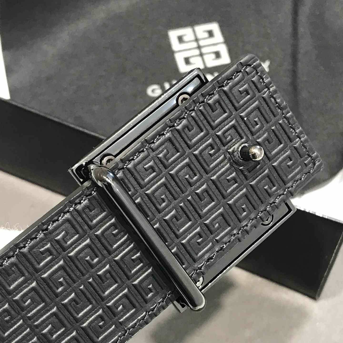 Givenchy 4G Reversible Belt In Leather And 4G Coated Canvas - 