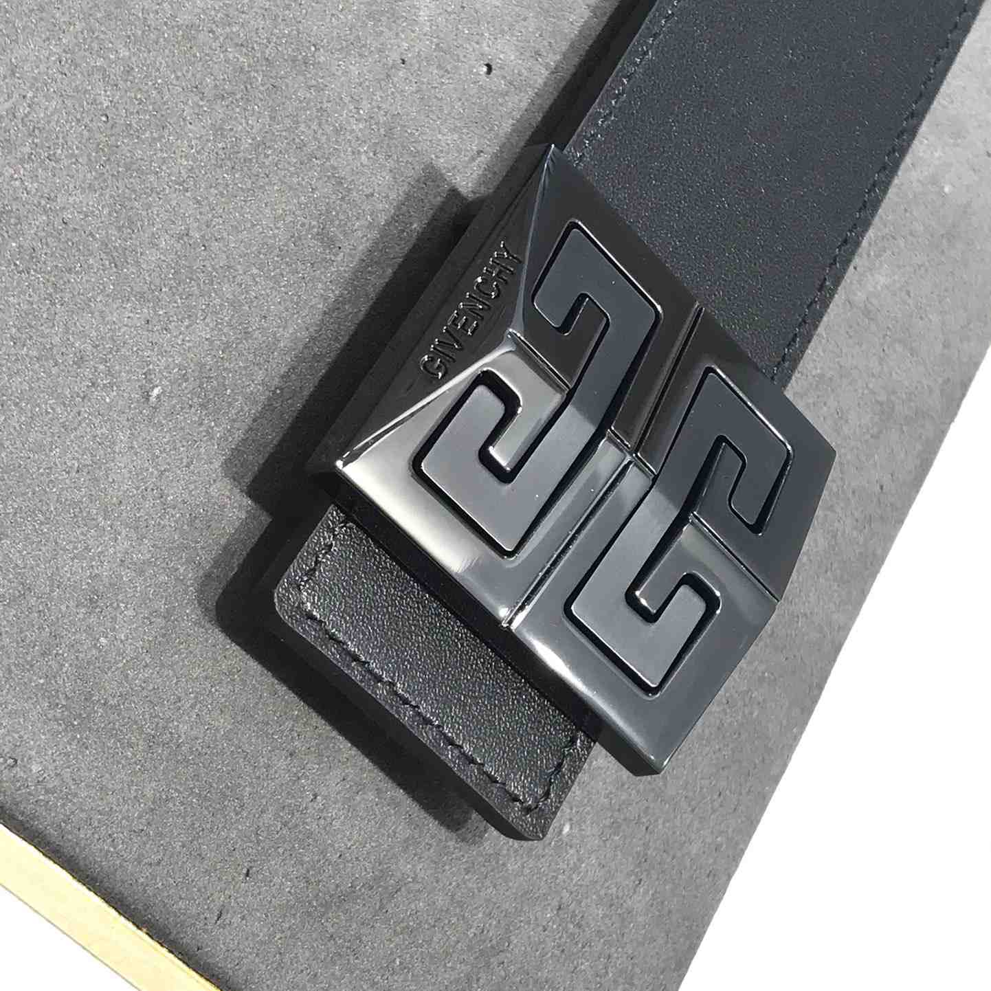 Givenchy 4G Reversible Belt In Leather And 4G Coated Canvas - 