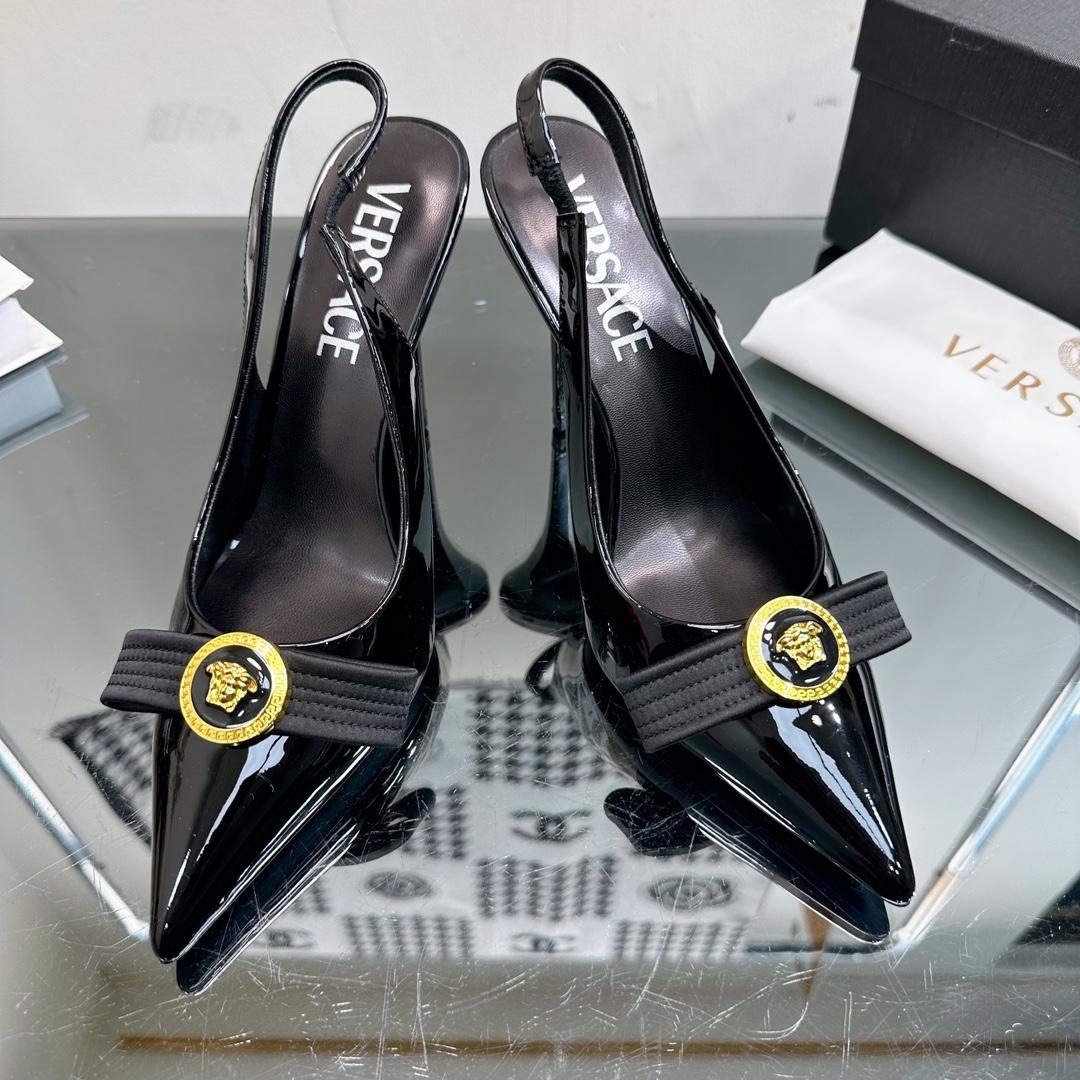Versace Gianni Ribbon High Slingback Pumps - 