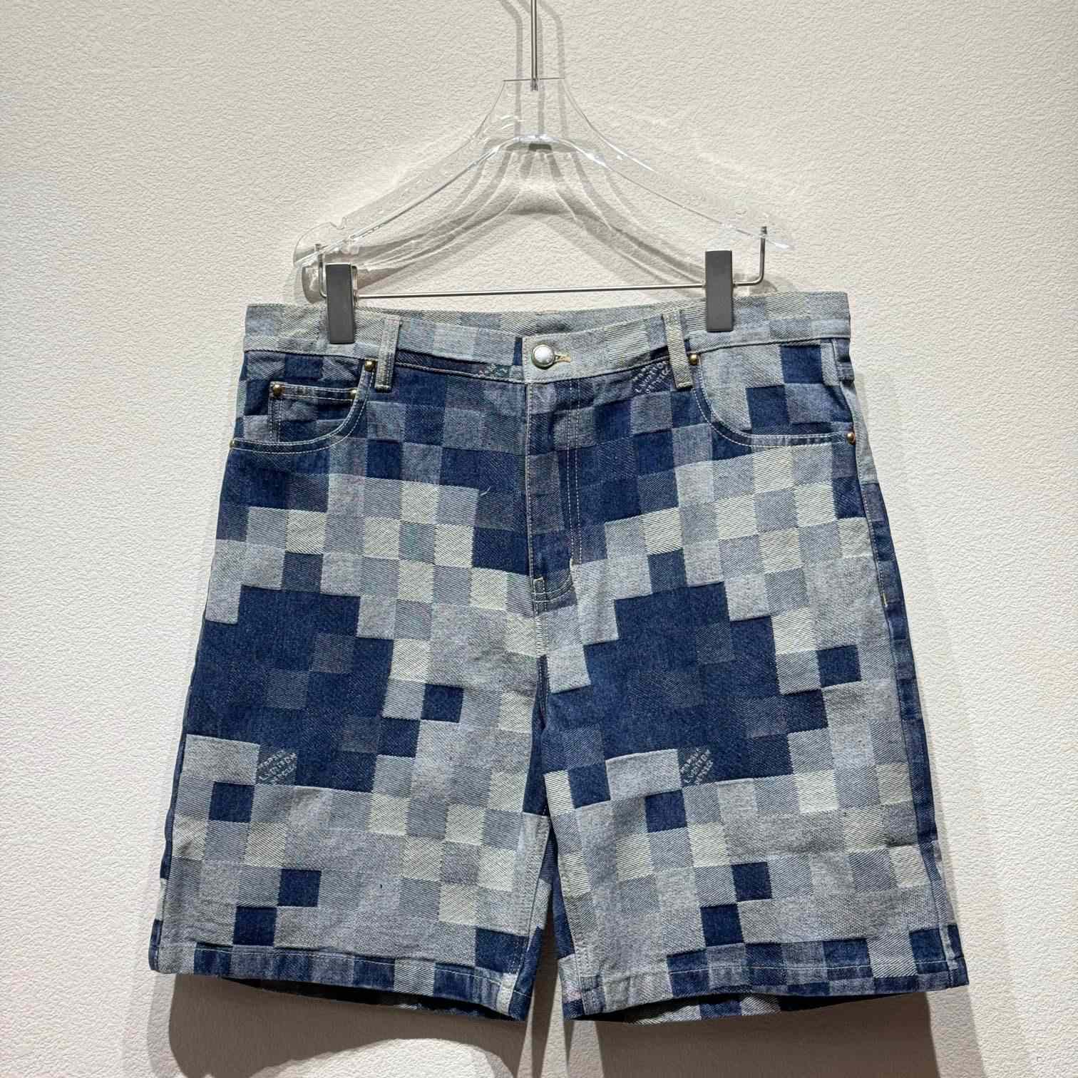 Louis Vuitton Damier Denim Shorts - DesignerGu