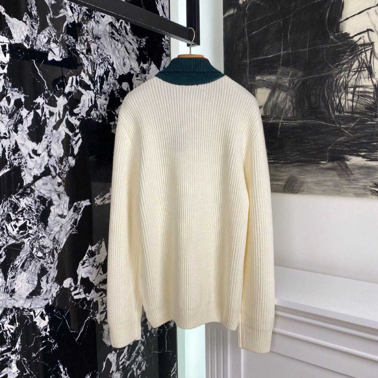 Gucci Knit Wool Sweater With Web - 