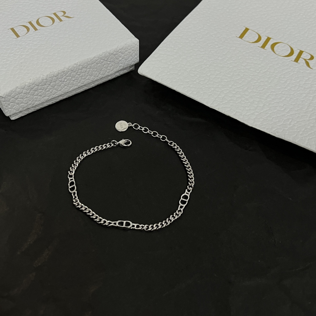 Dior CD Icon Thin Chain Link Bracelet - 