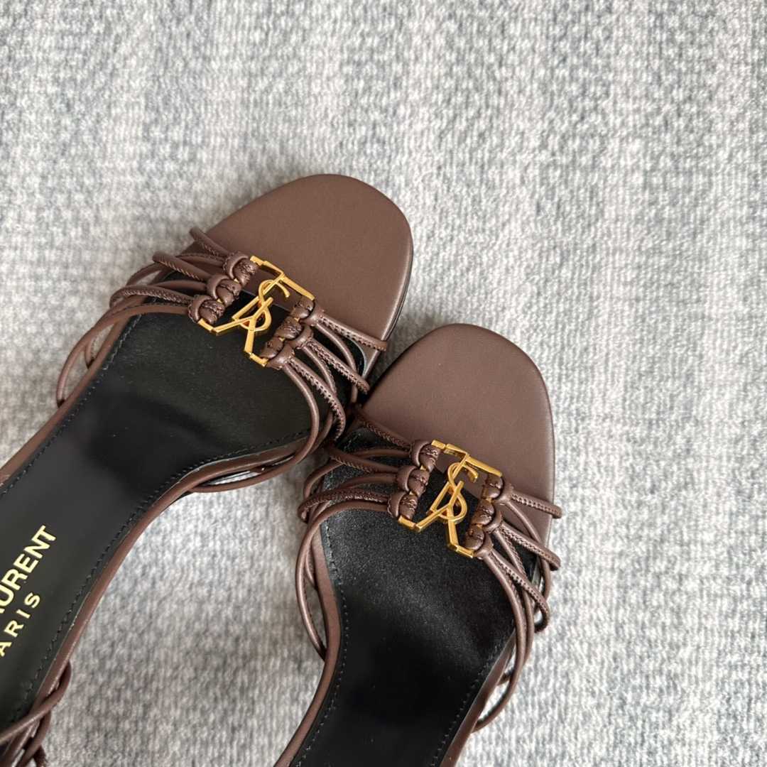 Saint Laurent Babylone Sandals In Smooth Leather - 