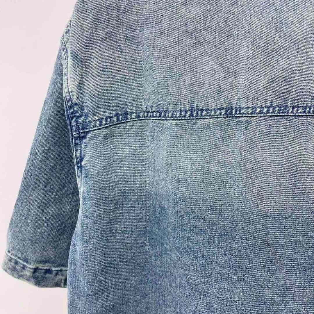 Louis Vuitton Short-Sleeved Denim Workwear Shirt  1ABLDG - 