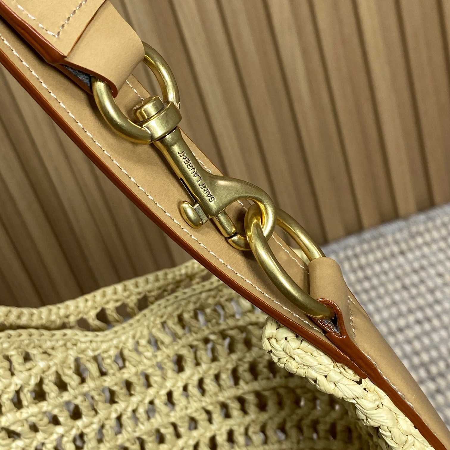 Saint Laurent Oxalis Bag In Raffia Macrame - 