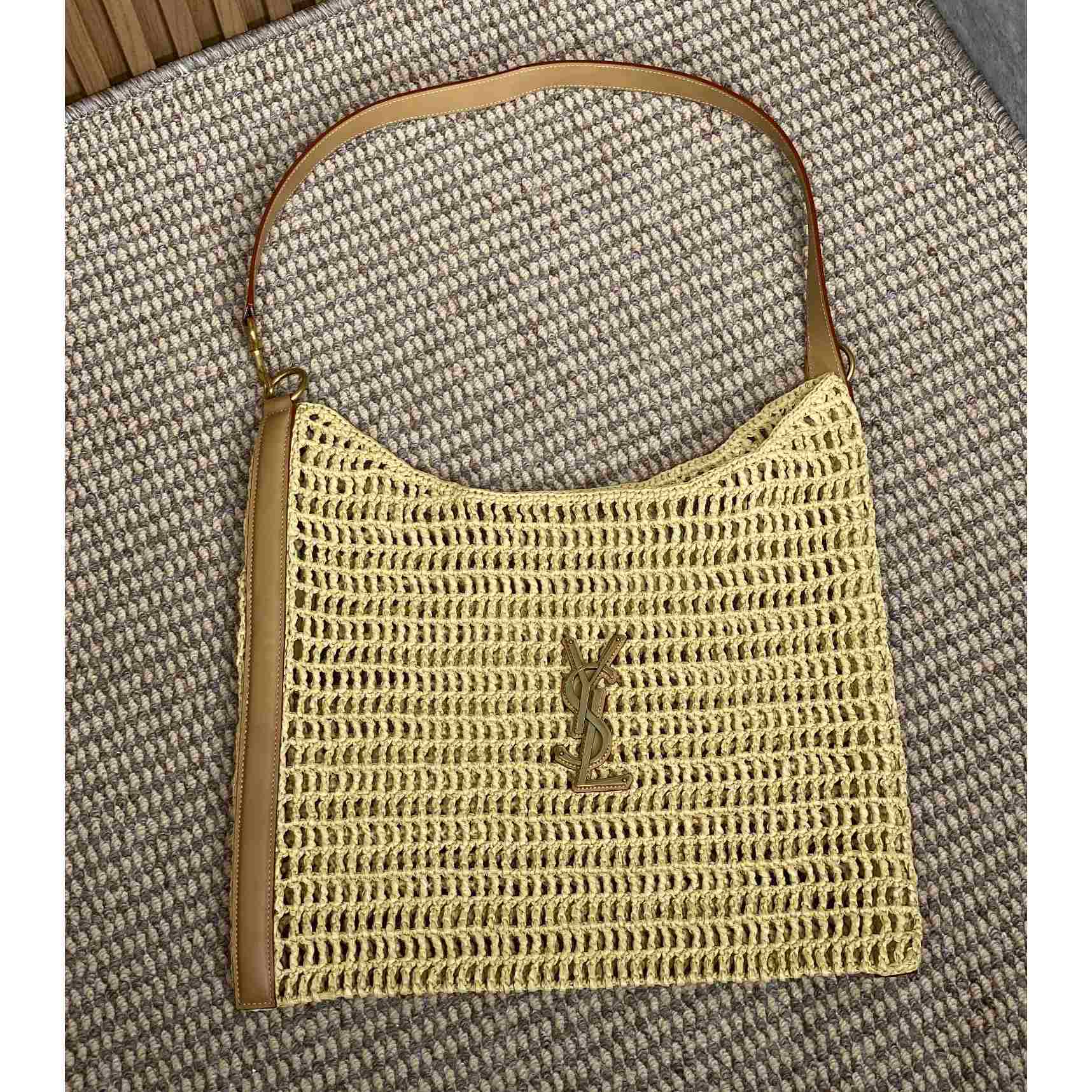 Saint Laurent Oxalis Bag In Raffia Macrame - 