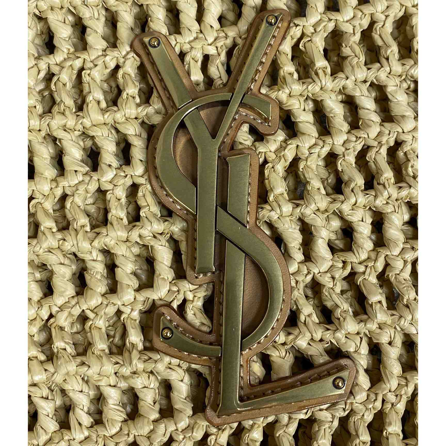 Saint Laurent Oxalis Bag In Raffia Macrame - 