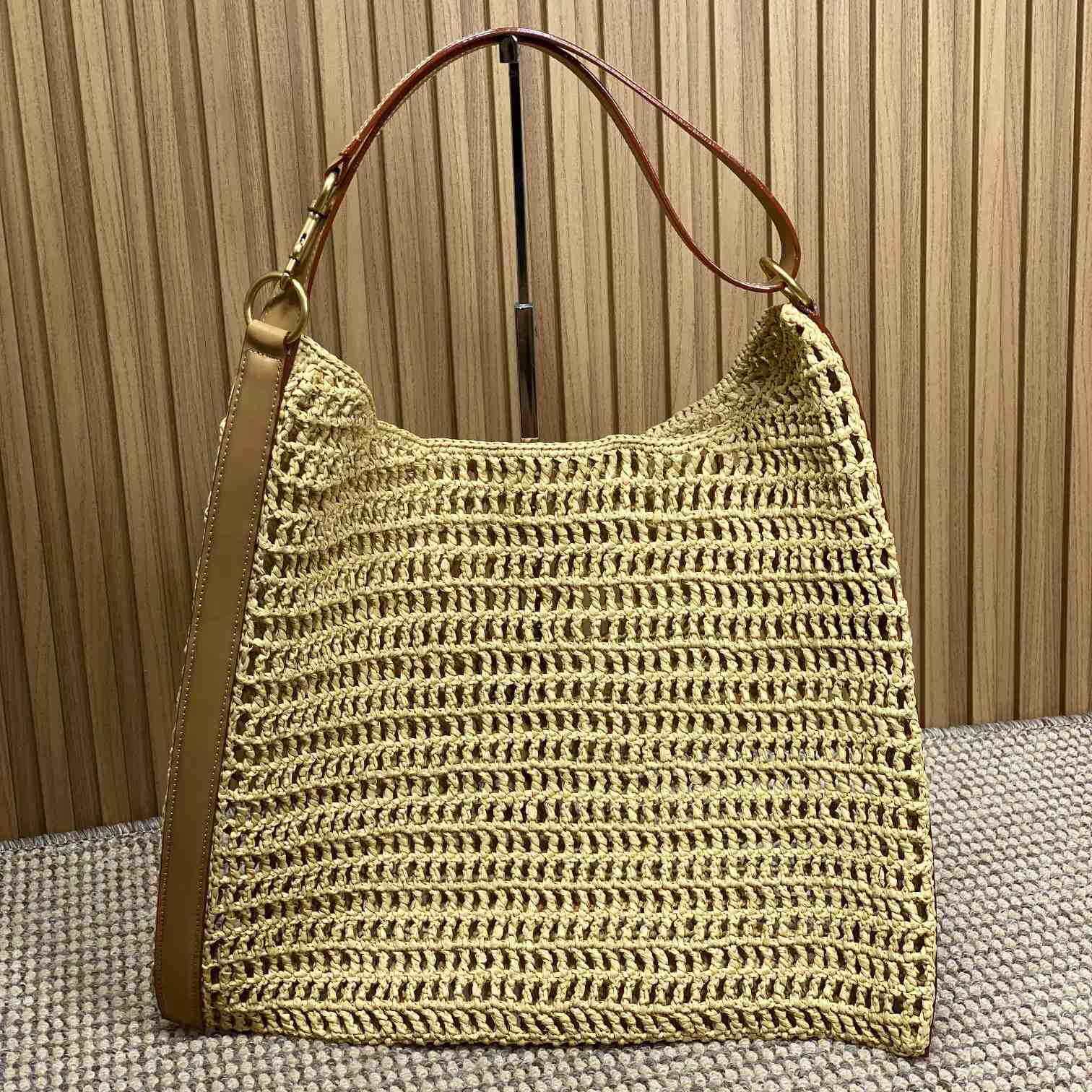 Saint Laurent Oxalis Bag In Raffia Macrame - 