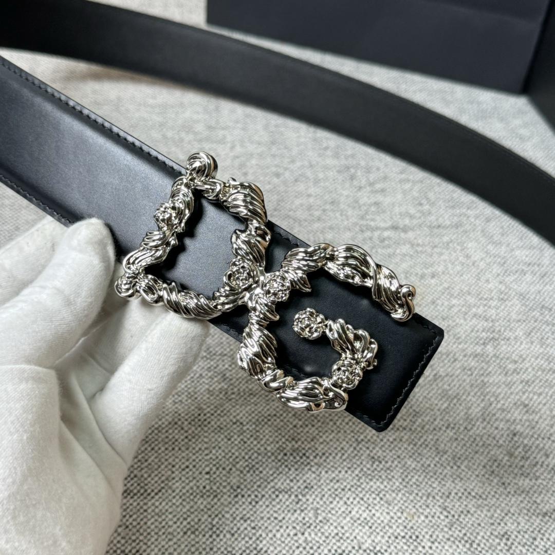 Dolce & Gabbana DG Logo-buckle Leather Belt   40mm - 