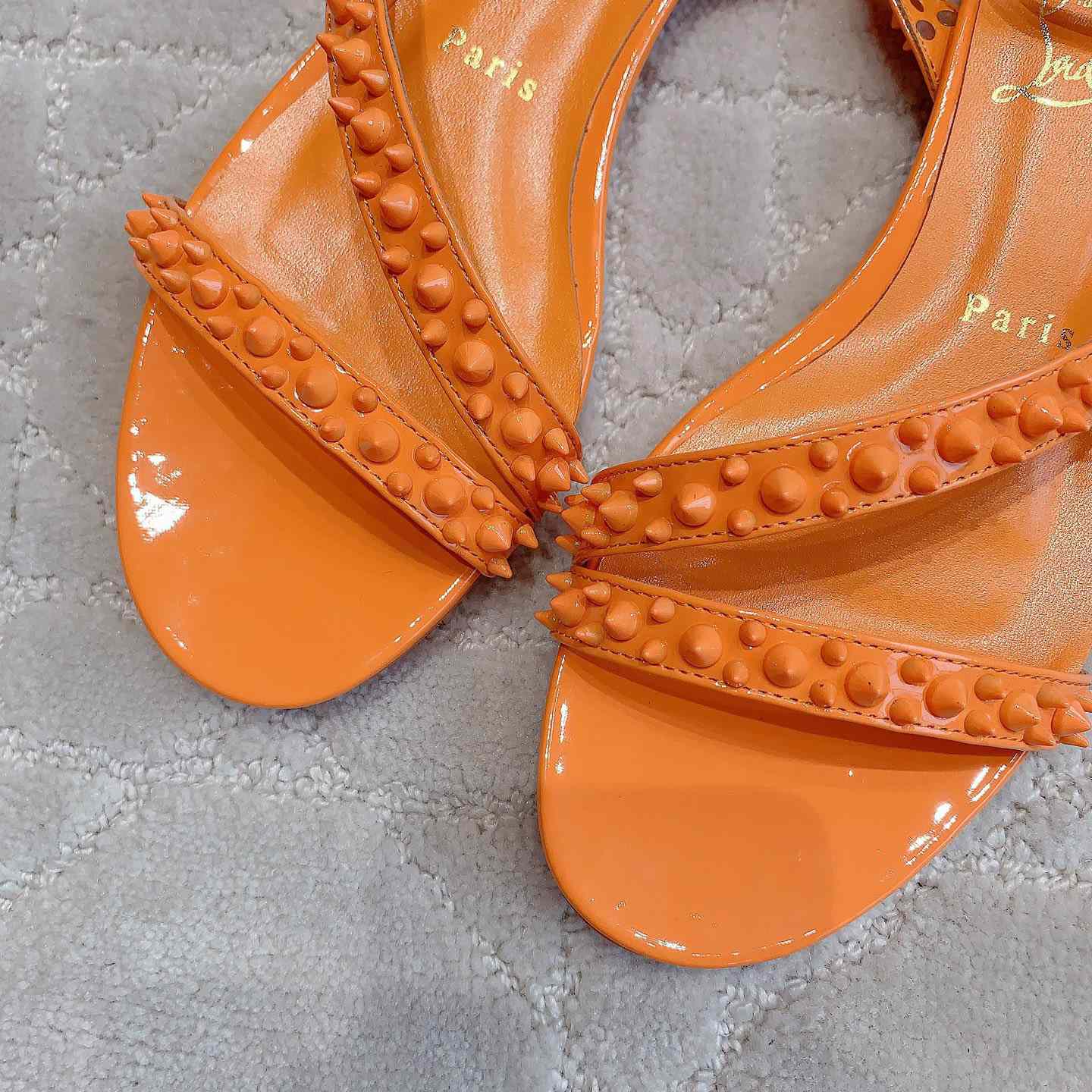 Christian Louboutin Mafaldina Spikes Leather Sandals - 