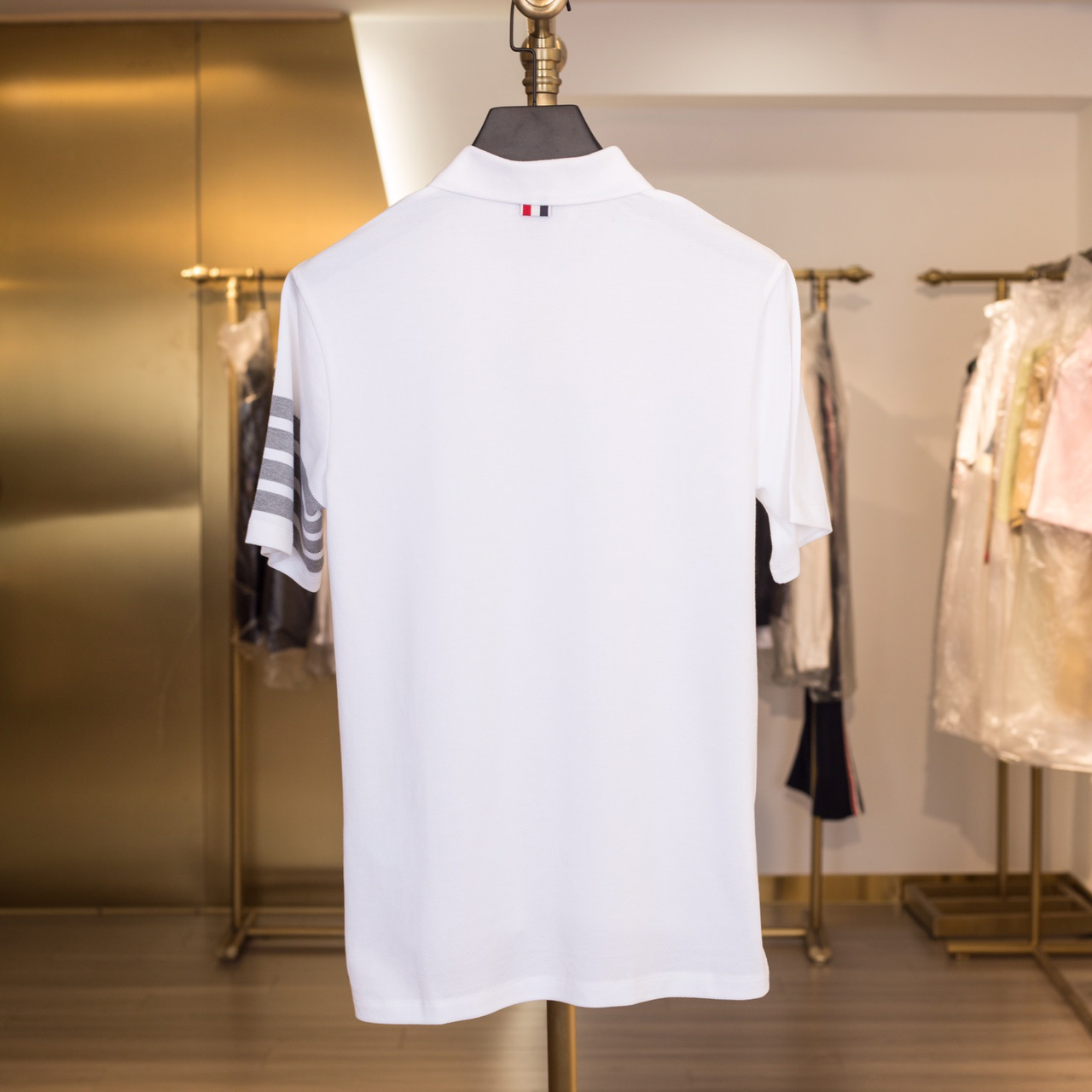Thom Browne Classic Pique 4-Bar Short Sleeve Polo  2091 - 