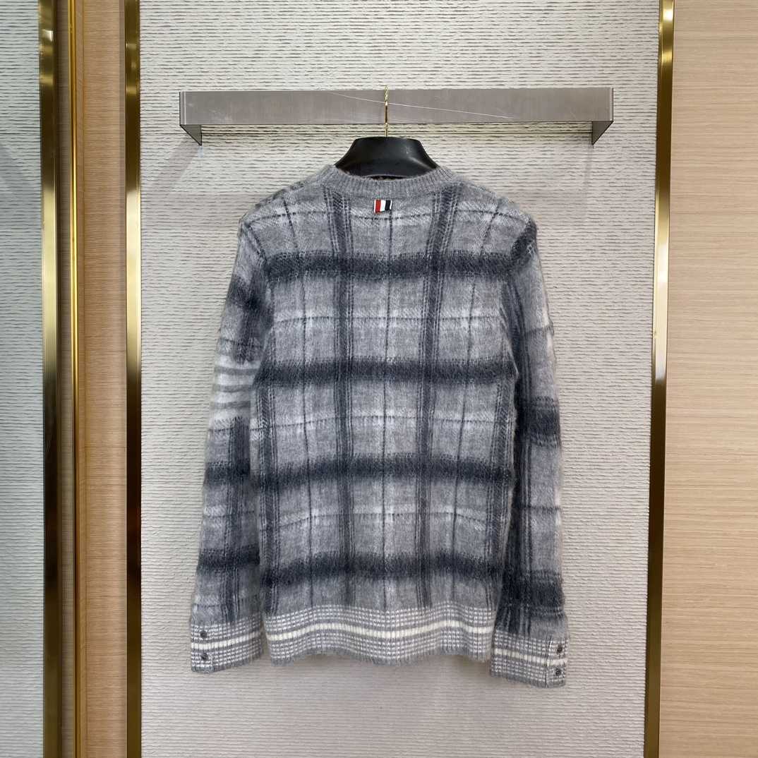 Thom Browne Jacquard-knit Mohair-blend Sweater - 