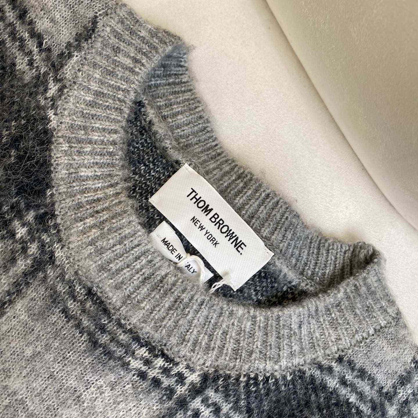 Thom Browne Jacquard-knit Mohair-blend Sweater - 