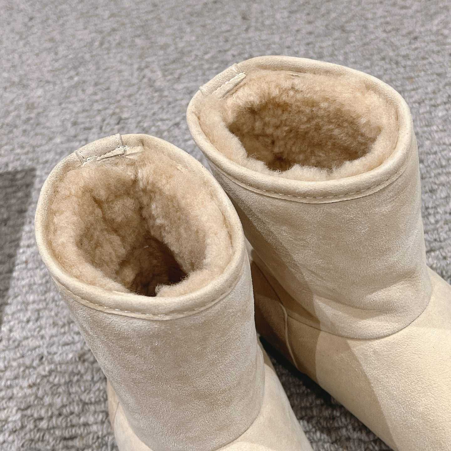 Loewe Lago Boot In Suede And Shearling - 