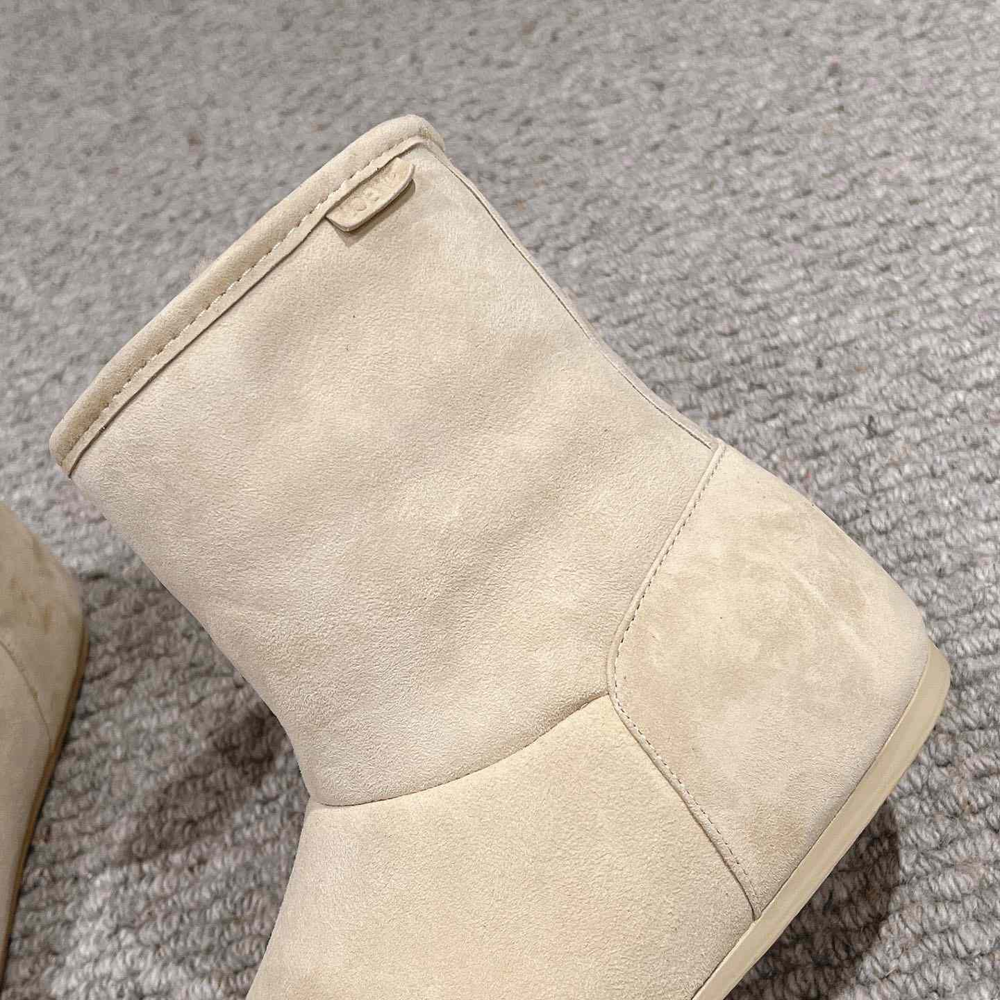 Loewe Lago Boot In Suede And Shearling - 