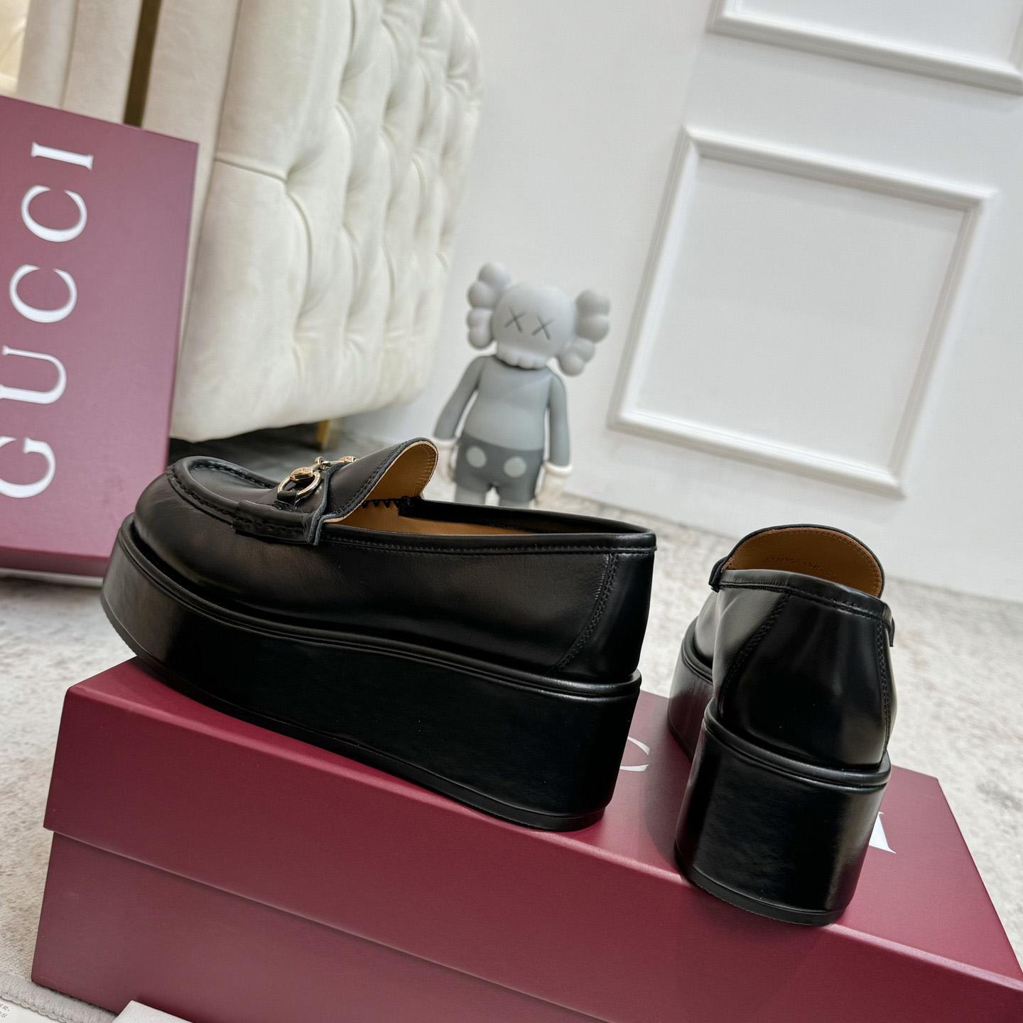 Gucci Women's Horsebit Wedge Loafer - 